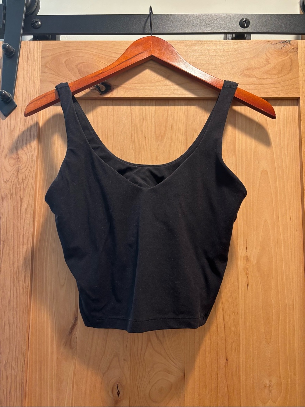 lululemon athletica Black Scoop Neck Tank Top